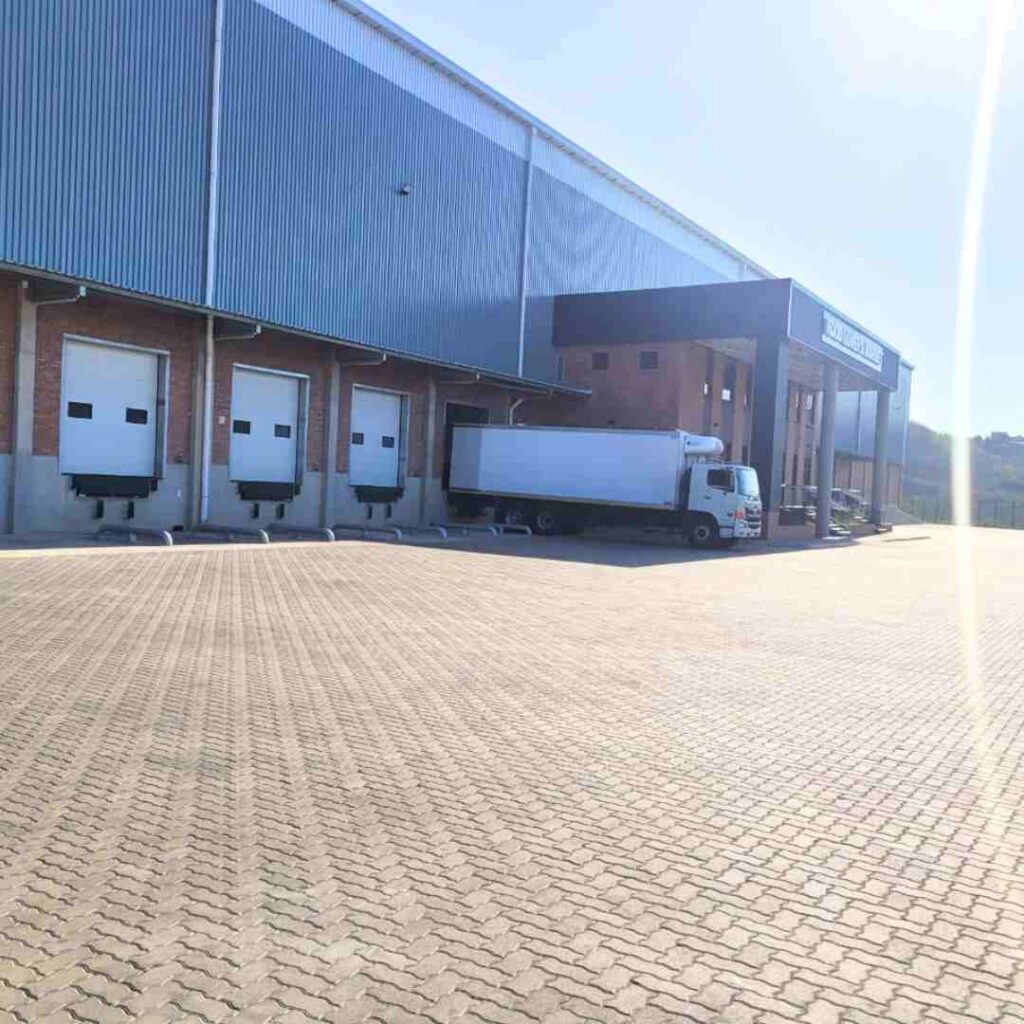 Loading bays at a fresh produce distribution centre