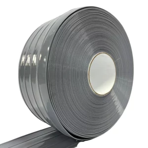 PVC Strip Curtain - Opaque Grey Ribbed 200mm x 2mm