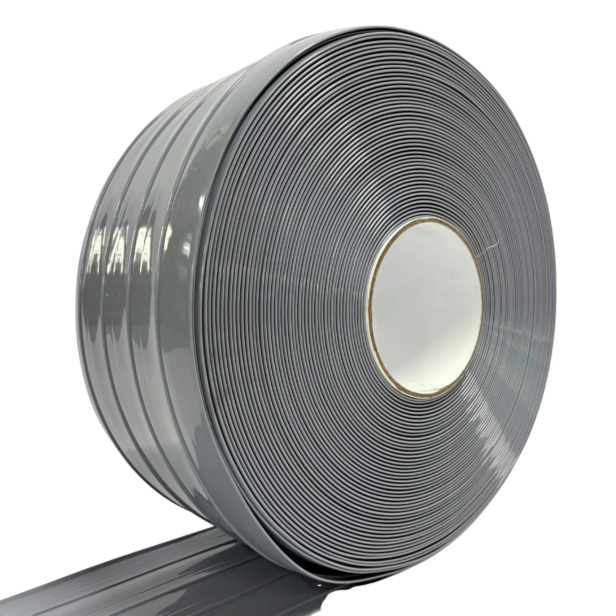 Strip Curtain Bulk Rolls - Opaque Grey Ribbed 200mm x 2mm, 50m