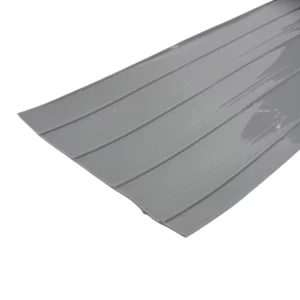 Strip Curtain Replacement PVC Strips - Opaque Grey Ribbed
