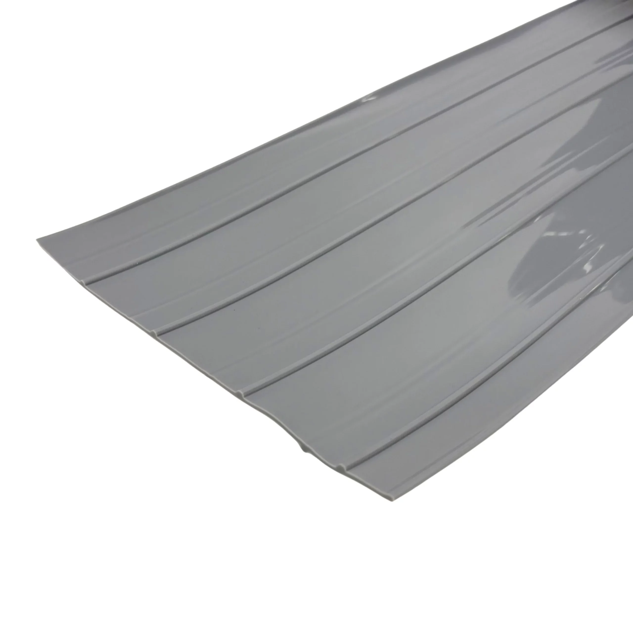 Strip Curtain Replacement PVC Strips - Opaque Grey Ribbed